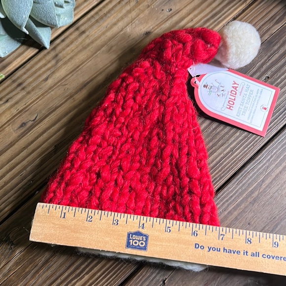Pottery Barn Kids Knit Santa Claus Hat Tree Topper - Picture 14 of 16